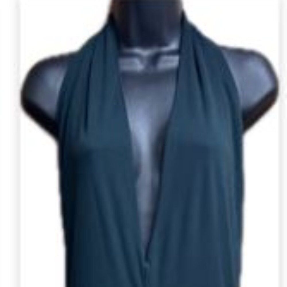 Zara Women’s Green Halter Wide Leg Jumpsuit Size LARGE  NWT